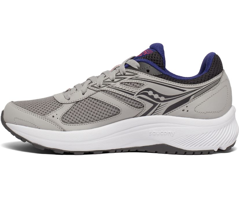 Women's Saucony Cohesion 14 Running Shoes Grey / Purple | Singapore 095JPQJ